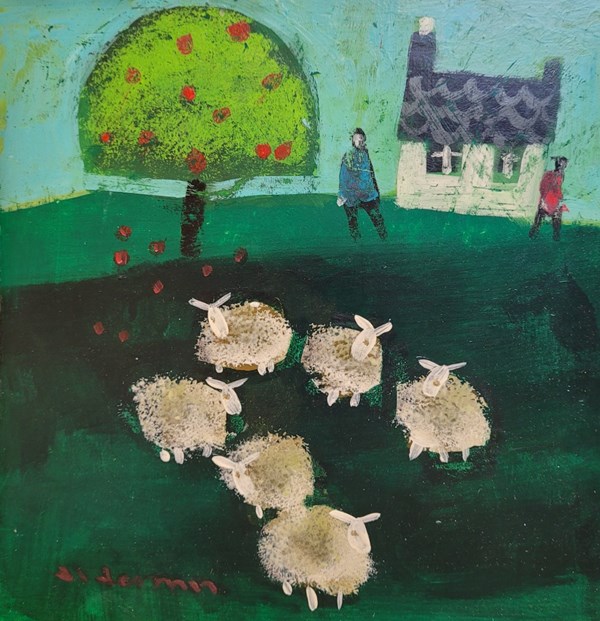 Apple Tree and Sheep
